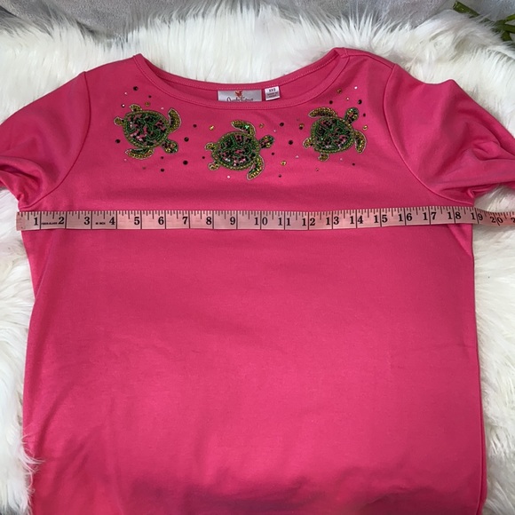 Quacker Factory 3/4 Sleeve Shirt with Turtle🐢🐢🐢 - Picture 13 of 16